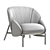 Luxurious Chic Rica Armchair 3D model small image 1