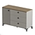 Zima One-Door Chest with Drawers 3D model small image 2