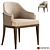 Sleek Upholstered Wolfe Dining Chair 3D model small image 1