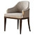 Sleek Upholstered Wolfe Dining Chair 3D model small image 2