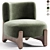 Tobo 2020 Armchair in Cotton 3D model small image 3