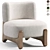 Tobo 2020 Armchair in Cotton 3D model small image 4