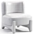 Tobo 2020 Armchair in Cotton 3D model small image 7