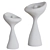 Organic Sculptural Odette Table Icon 3D model small image 4