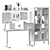 Streamlined Home Office Setup 3D model small image 5