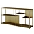 Brass Metal Low Shelf Simple 3D model small image 5