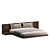 Modern Wood Bed Platform 2015 3D model small image 3