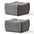 Contemporary N701 Footstool Ethnicraft 3D model small image 1