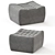 Contemporary N701 Footstool Ethnicraft 3D model small image 2