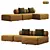 Modern Modular Domkapa Shinto Sofa 3D model small image 1