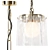 Frosted Glass Crystal Pendant Light 3D model small image 1