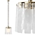 Frosted Glass Crystal Pendant Light 3D model small image 3