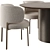 Modern VIDA Table and Akiko Chair 3D model small image 4