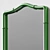 Modern Bamboo Wall Mirror 3D model small image 3