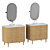 Modern Bathroom Vanity Set with Marble Countertop 3D model small image 2