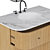 Modern Bathroom Vanity Set with Marble Countertop 3D model small image 6