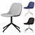 Modern Muuto Swivel Side Chair 3D model small image 2