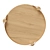 Woody Oak Round Side Table 3D model small image 4