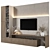 Modern TV Wall 126 Stand 3D model small image 5