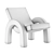 Elegant ARCO Lounge Chair: Dusty Deco 3D model small image 5