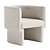 Milan Boucle Occasional Chair: Modern Elegance 3D model small image 1