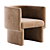 Milan Boucle Occasional Chair: Modern Elegance 3D model small image 2