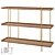 Industrial Wood Metal Storage Shelf 3D model small image 1