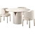  Modern Round Dining Set - VIDA Corona & Akiko 3D model small image 1