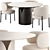  Modern Round Dining Set - VIDA Corona & Akiko 3D model small image 2