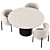  Modern Round Dining Set - VIDA Corona & Akiko 3D model small image 5