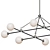 Elegant Andrews Chandelier with Murky Glass 3D model small image 3