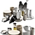 18-Piece Kitchen Decor Set 3D model small image 1