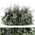 Outdoor Plants Bush Set 3D 3D model small image 3