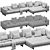 Luxury Minotti Dylan Set 12 3D model small image 6