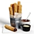 Sugar-dusted Churros in Bucket 3D model small image 1