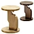 Modern Solid Wood Side Table 3D model small image 2