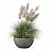 Modern Pot Grass Plants Collection 3D model small image 1