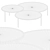 Modern Glass Coffee Table Set 3D model small image 3