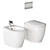 Elegant Atelier WC Bidet Set 3D model small image 1