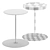 Tender Side Table White Metal 3D model small image 3