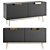 Modern Black Sideboard Buffet Storage 3D model small image 1