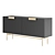 Modern Black Sideboard Buffet Storage 3D model small image 3