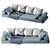 Window Sill Cushion Set 3D model small image 1