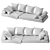 Window Sill Cushion Set 3D model small image 4