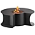  Designer Outdoor Fire Pit Table 3D model small image 2