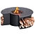  Designer Outdoor Fire Pit Table 3D model small image 7