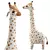 Plush Giraffe Toy by H&M 3D model small image 1