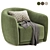 Addie Swivel Armchair - Trio 3D model small image 2