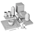 Soho House Aroma Diffuser Set 3D model small image 5