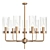 Post-Modern Amber Glass Chandelier 3D model small image 2